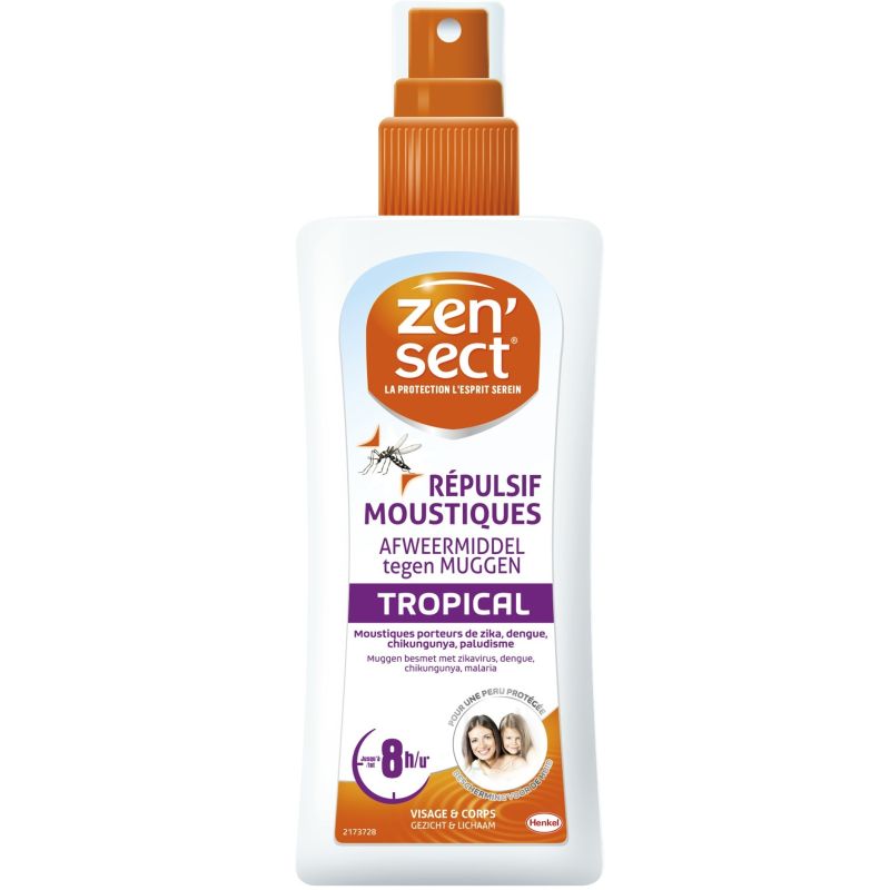 Zensect Spray Répulsif Anti-Moustiques 'Skin Protect Tropical' 100 Ml