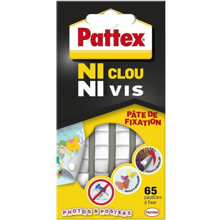 Pattex Ni Clou Vis Pâte De Fixation 65 Pastilles Blanc Set Pièces