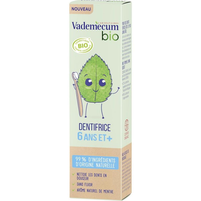 Vademecum Dentifrice Bio Enfant Dès 6 Ans À La Menthe 50Ml