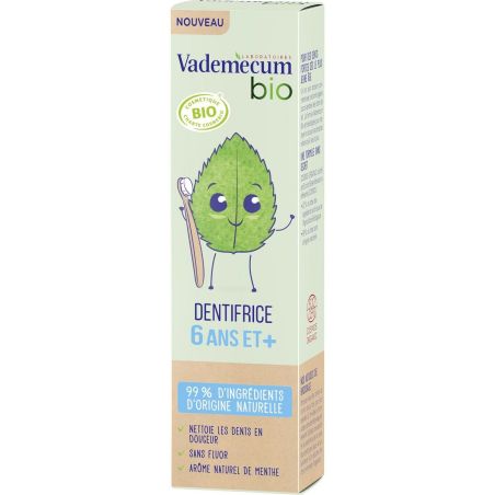 Vademecum Dentifrice Bio Enfant Dès 6 Ans À La Menthe 50Ml