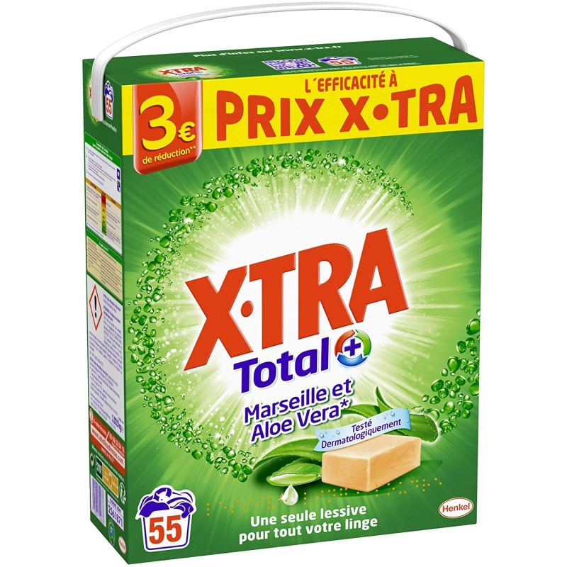 X-Tra Lessive En Poudre Marseille 55 Lavages (3.025 Kg)