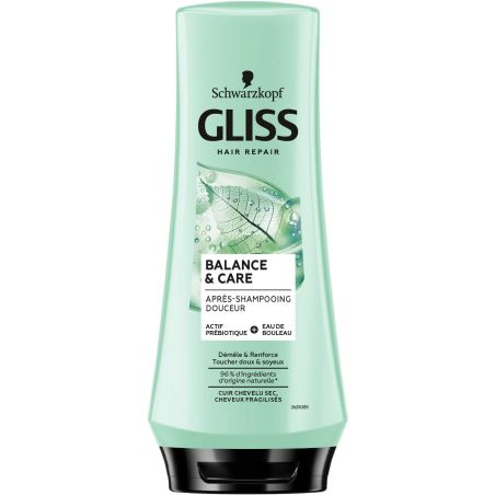 Gliss Schwarzkopf Après-Shampooing Balance & Care Cheveux Fragilisés 250 Ml