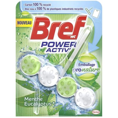 Bref Pronature Bloc Nettoyant Wc Menthe Eucalyptus 50G