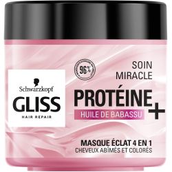 Schwarzkopf Gliss Soin Miracle Huile De Babassu Cheveux Abîmés Et Colorés 400 Ml