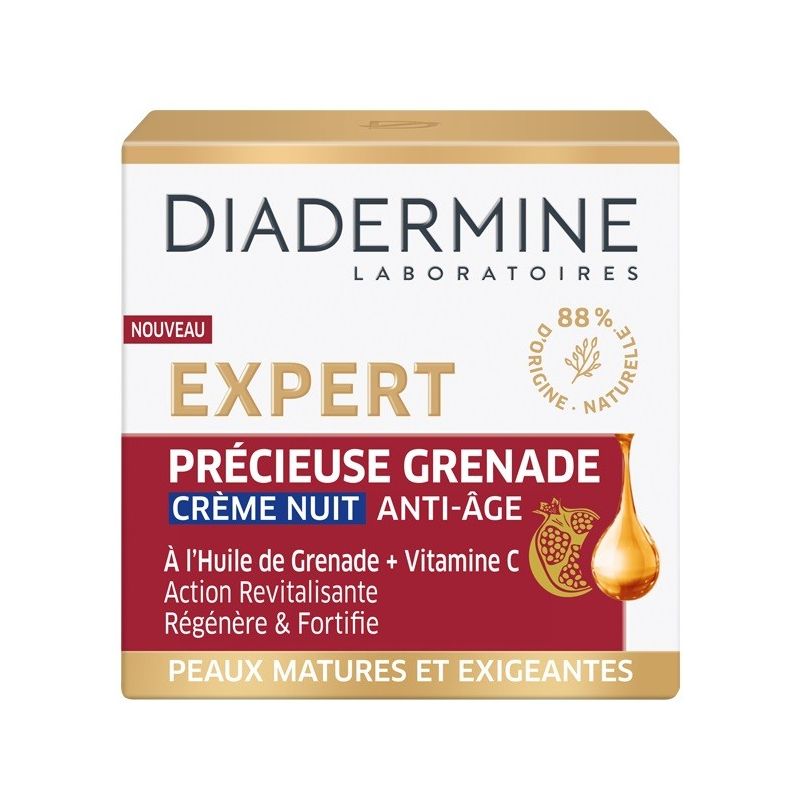 Diadermine Crème De Nuit Anti-Âge Expert Précieuse Grenade 50Ml