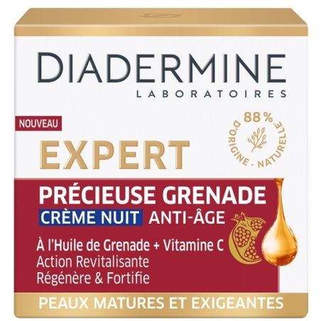 Diadermine Crème De Nuit Anti-Âge Expert Précieuse Grenade 50Ml