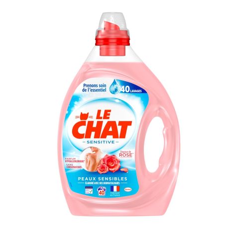 Le Chat Lessive Liquide Douceur De Rose : Bidon 2L