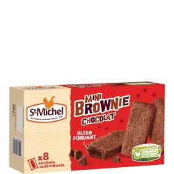 St Michel Gâteaux Mini Brownie Chocolat : Les 8 - 240 G