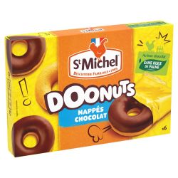 St Michel Gâteaux Doonuts Nappés Chocolat Lait : La Boite De 6 - 180 G