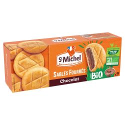 St Michel Biscuits Sablés Fourrés Chocolat Bio : Le Paquet De 135G