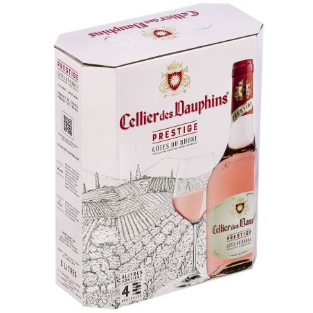 Cellier Des Dauphins Vin Rosé Vallée Du Rhône Côtes Grenache - Syrah Cinsault "Prestige" : La Fontaine De 3L