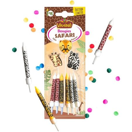 Vahiné Bougies D'Anniversaire Safari X15 36G
