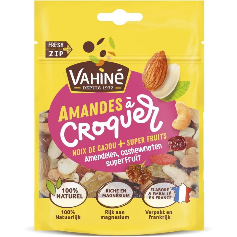 Vahiné Amandes À Croquer Noix De Cajou Et Superfruits 100G