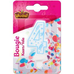 Vahiné Bougie Anniversaire Chiffre N°4