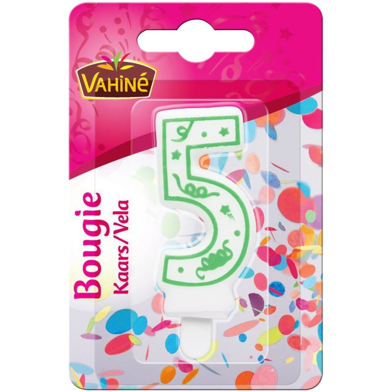 Vahiné Bougie Anniversaire Chiffre N°5