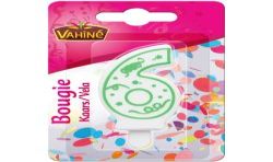 Vahiné Bougie Anniversaire Chiffre N°6