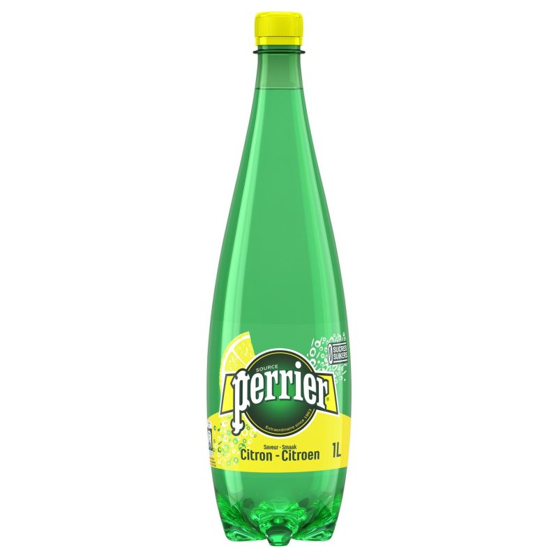 Perrier Eau Gazeuse Saveur Citron : La Bouteille De 1L