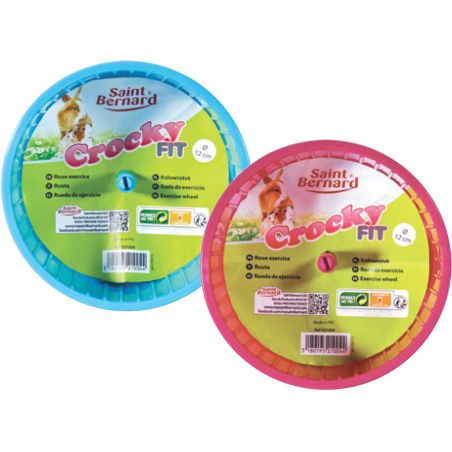 St Bernard Saint Roue Plastique Hamster Assortie Rose/Bleu