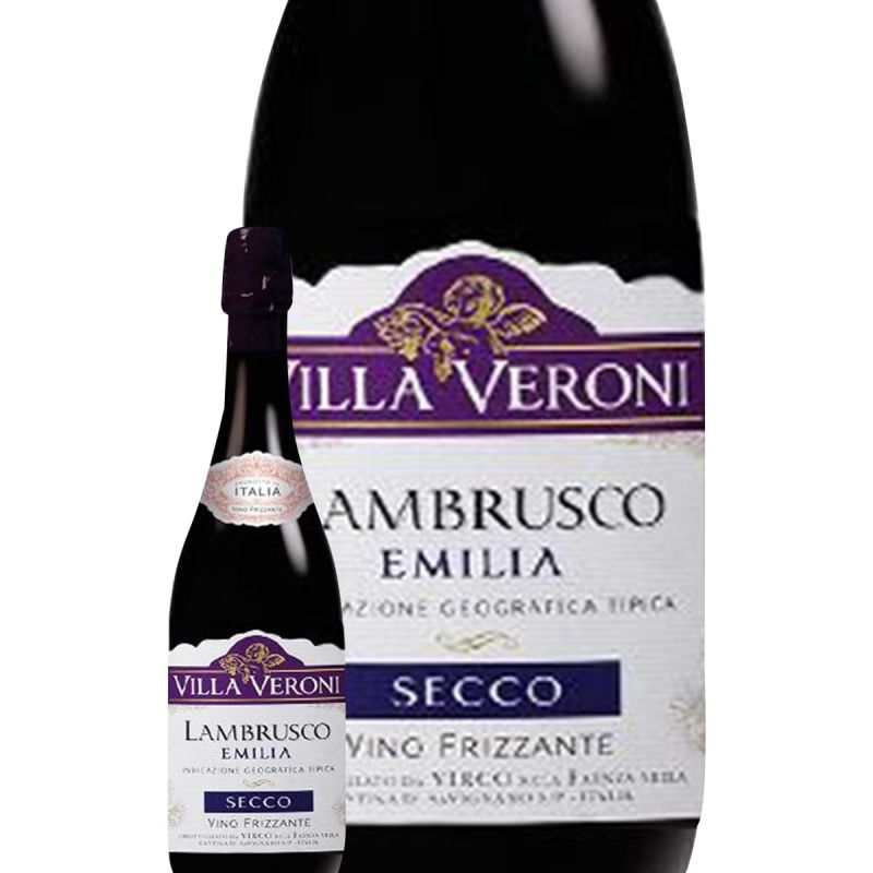 Villa Veroni Lambrusco Secco Rouge : La Bouteille De 75Cl