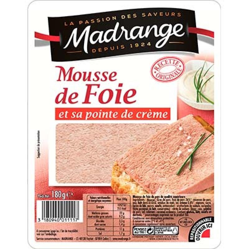 Madrange Mousse De Foie Recette Fondant 1 Tranche 180G