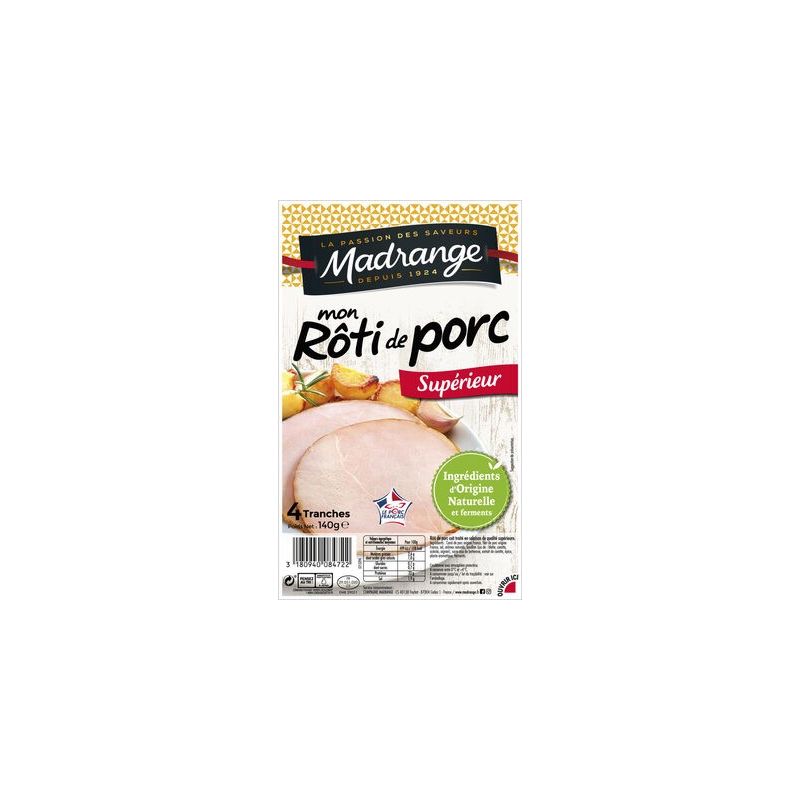 Madrange Madr.Roti Porc 100%Fil 4T 140G