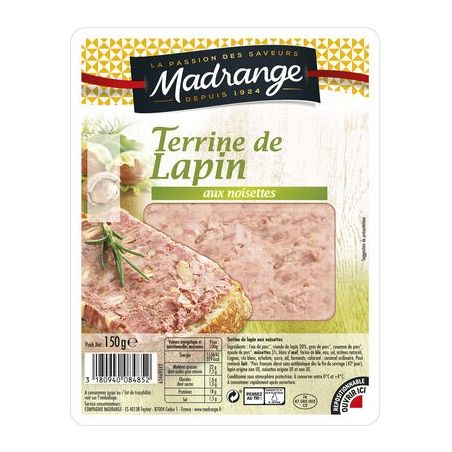 Madrange Madr.Terrine Lapin Noisette150