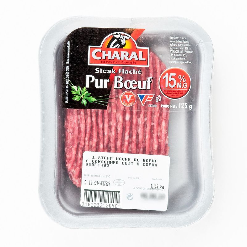 Charal Steak Hache 15% 1X125G Ls