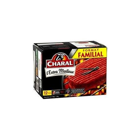 Charal 1.2Kg Steack Hache Extra Moeleux X12 Familial