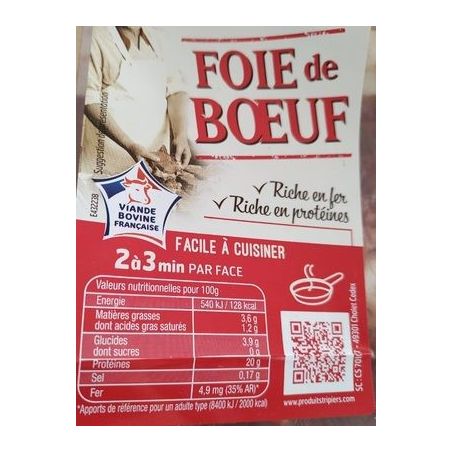 Neutre 480G Foie Boeuf Pf Prix Rond