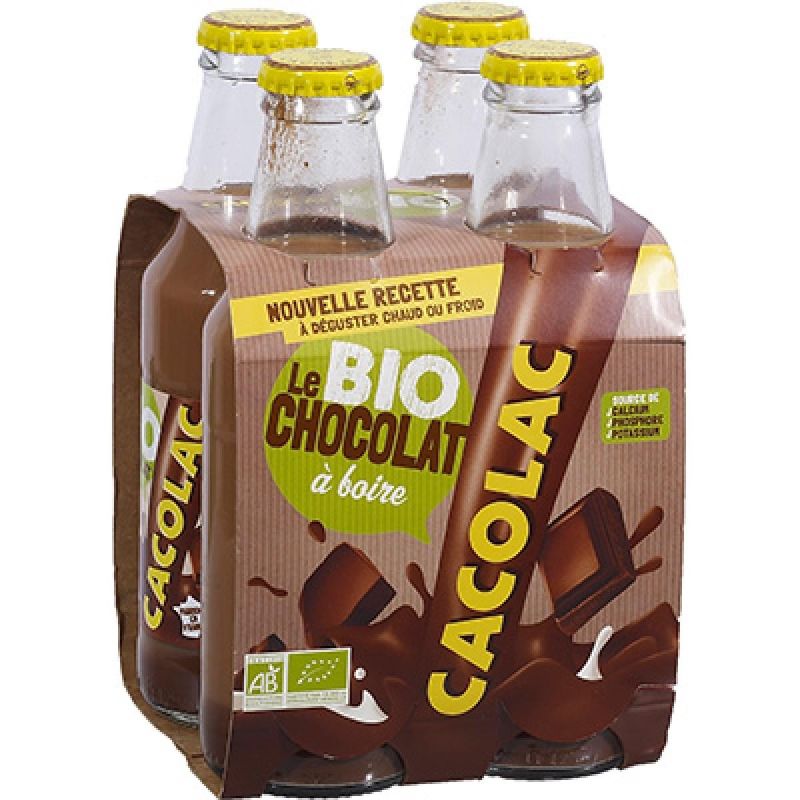 Cacolac Boisson Lactée Bio Chocolaté : Le Pack De 4 Bouteilles 20Cl