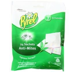 Pyrel Anti-Mites Thé Vert : Les 24 Sachets De 1,5 G