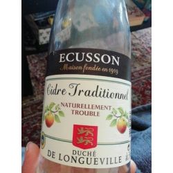 Ecusson Bouteille 1L Cidre Tradition Verger