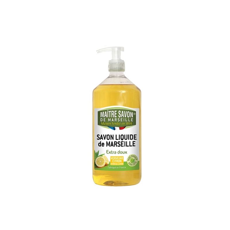 Maitre Savon De Marseille Liquide Extra Doux Verveine Citron 1L