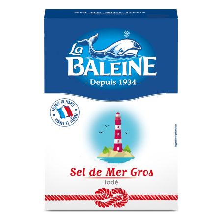 La Baleine Gros Sel Iodé : Boite De 1 Kg