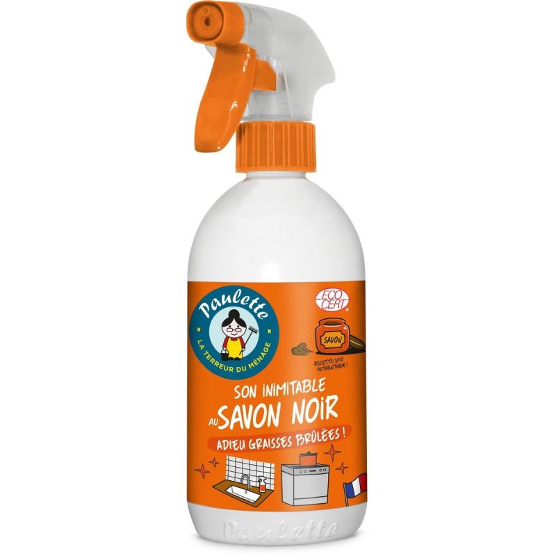 Paulette Nettoyant Ménager Écocert Spray Au Savon Noir 500Ml