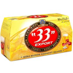 33 Export Bière Blonde : Le Pack De 10 Bouteilles 25Cl
