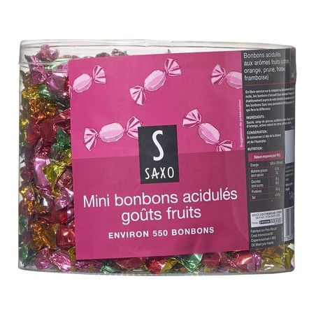 Saxo 1,4Kg Bonbons Acidules Fruit