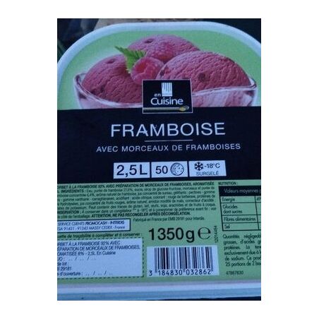 En Cuisine 1,35Kg Sorbet Framboise