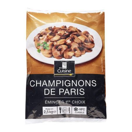 En Cuisine 2,5Kg Champignons Emincés Surgelé