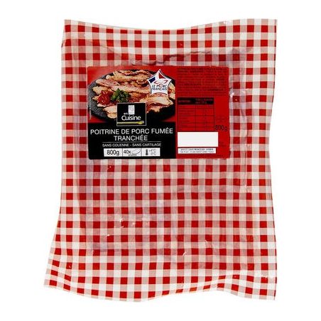 En Cuisine 800G Poitrine De Porc Fumée