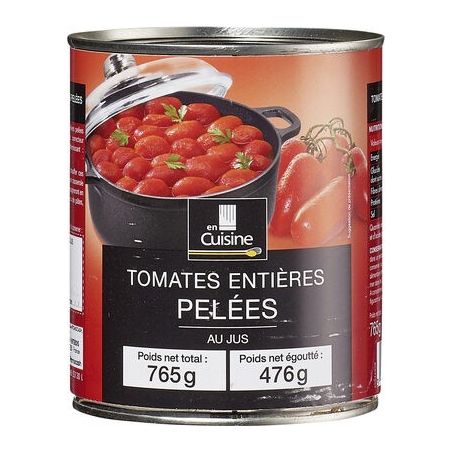 En Cuisine 4/4 Tomates Entières Pelees