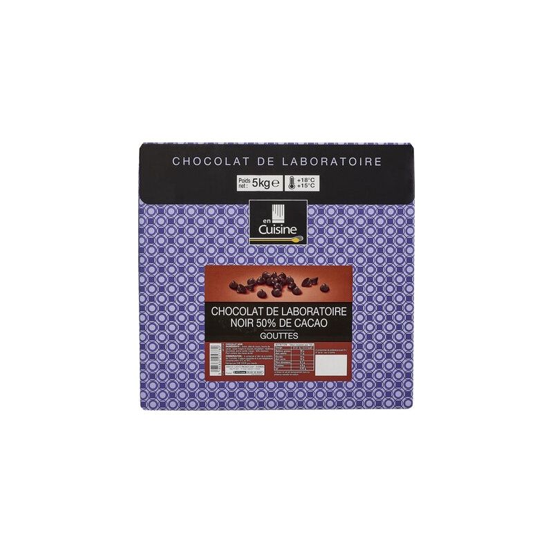 En Cuisine 5Kg Gouttes Chocolat Noir 50%