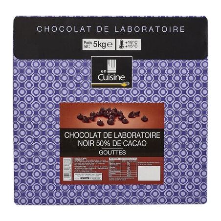 En Cuisine 5Kg Gouttes Chocolat Noir 50%