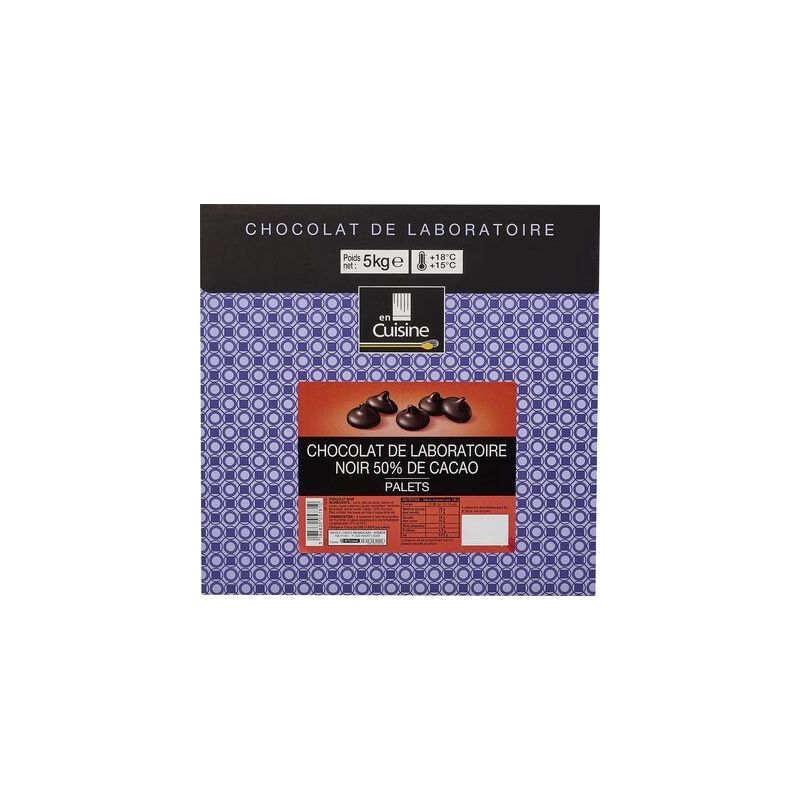 En Cuisine 5Kg Palets Chocolat Noir 50%