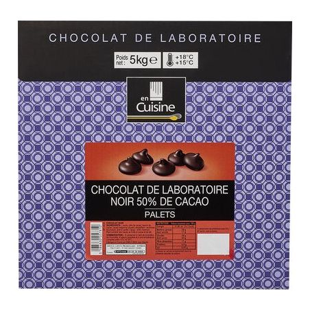 En Cuisine 5Kg Palets Chocolat Noir 50%