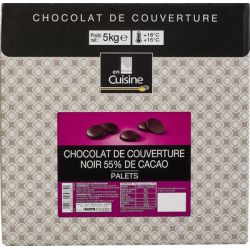En Cuisine 5Kg Palets Chocolat Noir 55%
