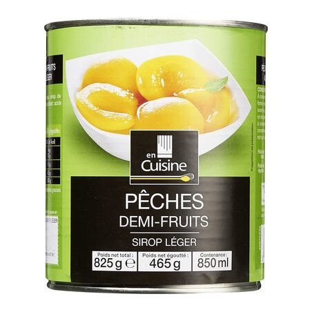 En Cuisine 825G Peches Sirop