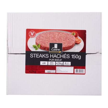 En Cuisine 30X150G Steack Hache B?Uf 15%Mg