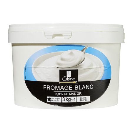 En Cuisine 3Kg Fromage Blanc 3,9% Mg