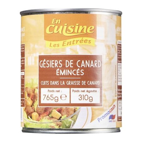 En Cuisine 4/4 Gesier Canard Emince